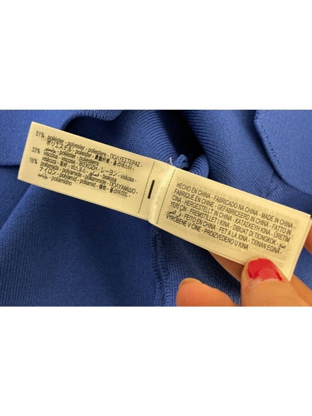 Zara Womens Knit Cardigan Sweater Top XL Blue Flower Beaded Buttons 4192/022 NWT - Picture 10 of 13